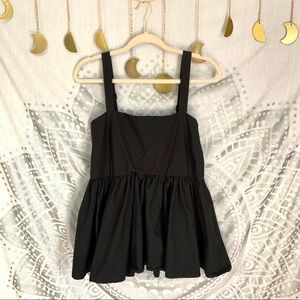 H&M Black Peplum Top Blouse